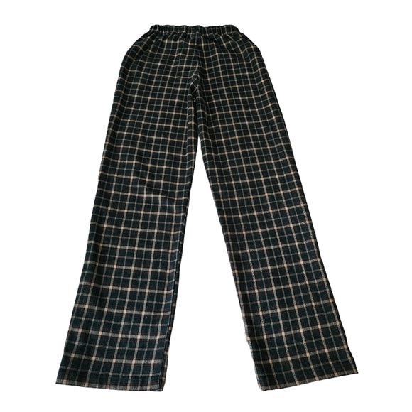 Brandy Melville Plaid Soft Flannel Pants Straightleg Womens - Picture 2 of 13